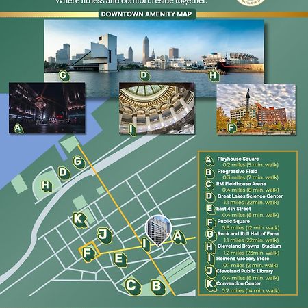 Heart Of Dt - Pool & Steam At Playhouse Square 315 Lejlighed Cleveland Eksteriør billede